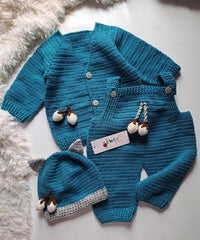 Blue Berry Suspender Set -3pc