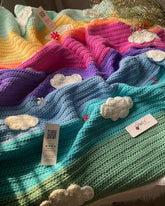 Rainbow Cloud Blanket -1pc