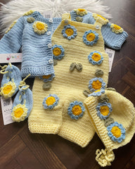 Sky Sunflower Suspenders -4pc