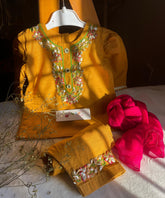 Gota Mehal -3pc Mustard