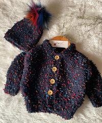 Textured Coat Set -2pc Blues