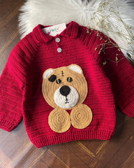 Collar Bear Sweater -1pc