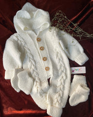 Dove Braided Romper Set -3pc