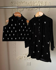 Velvet Diamanté Waistcoat -1pc