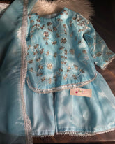 Eid Gota Gharara -3pc Blue G