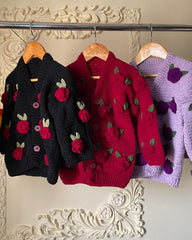 Rose Cardigan -1pc Purple