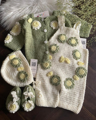 Pistachio Sunflower Suspenders -4pc