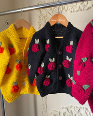 Rose Cardigan -1pc Yellow