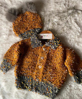 Textured Coat Set -2pc Mustard