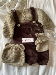 Diamond Stitch Suspender -4pc