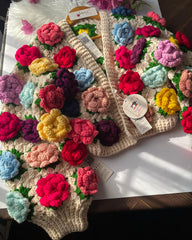 The Classic Rose Cardigan -1pc