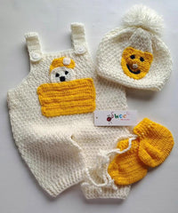 Yellow Fellow Suspender Set -4pc