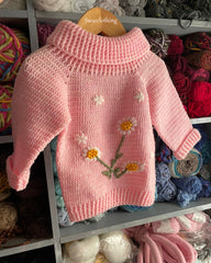 Pink Daisy Sweater -1pc