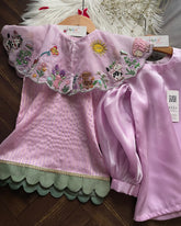Lilac Cape Kurta -3pc