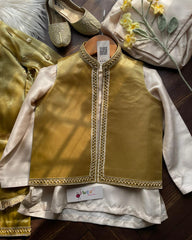 Eid Gota Suit -3pc Olive B