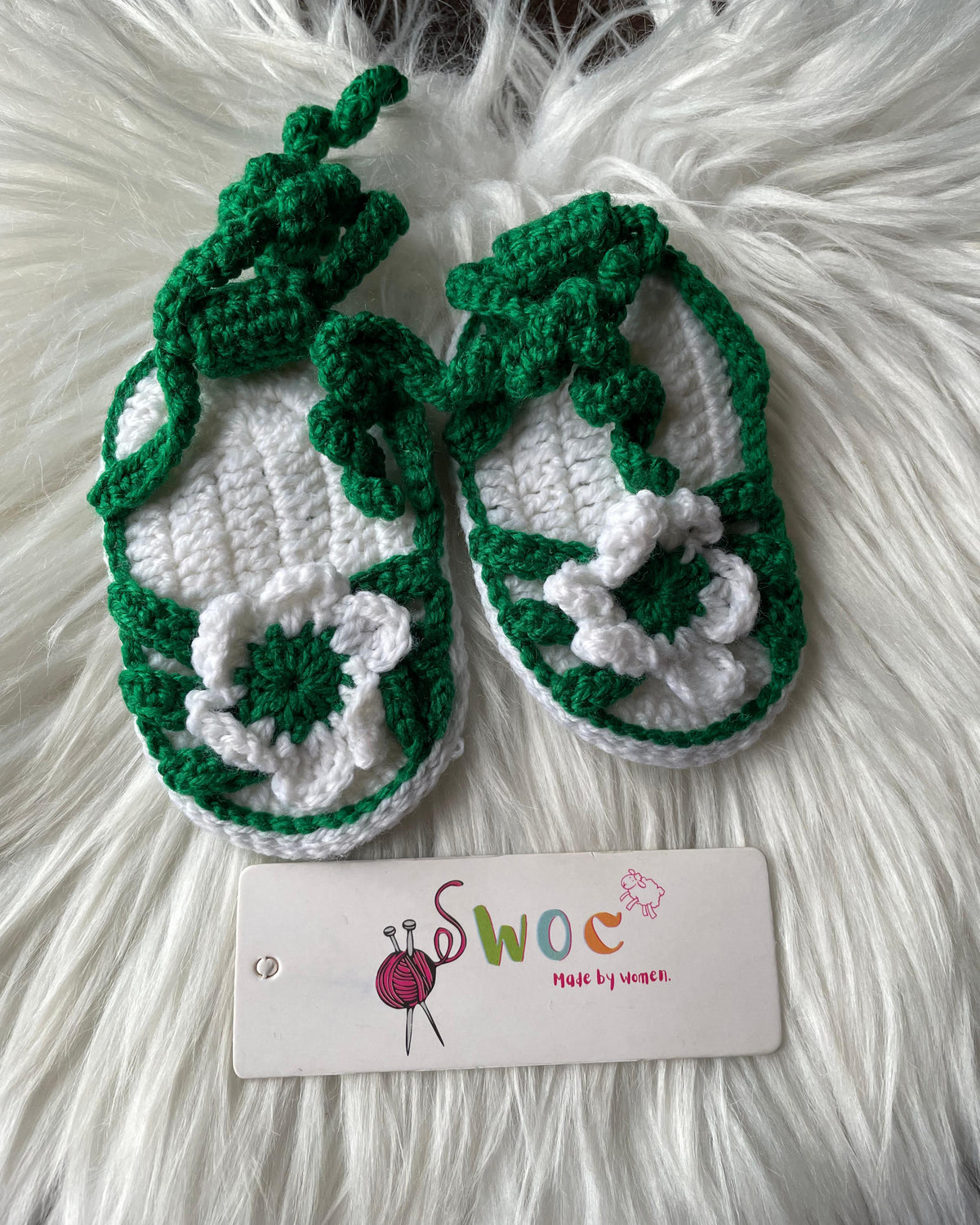 Green Mesh Sandals