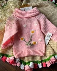 Pink Daisy Sweater -1pc
