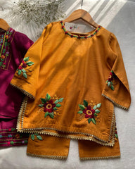 3d Mustard Rose -2pc