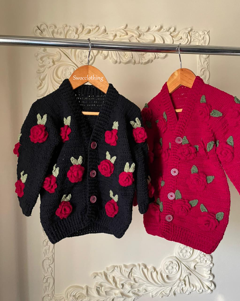 Rose Cardigan -1pc Black