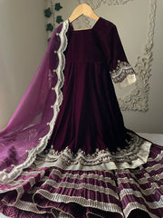 Burgundy Velvet -3pc