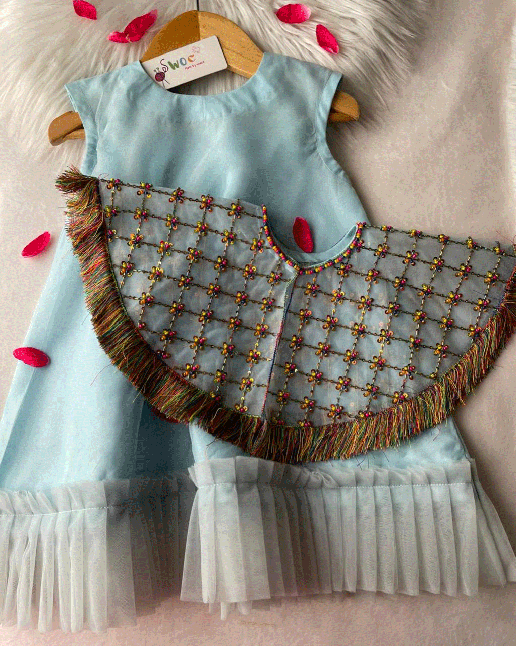 Resham Cape Dress -2pc