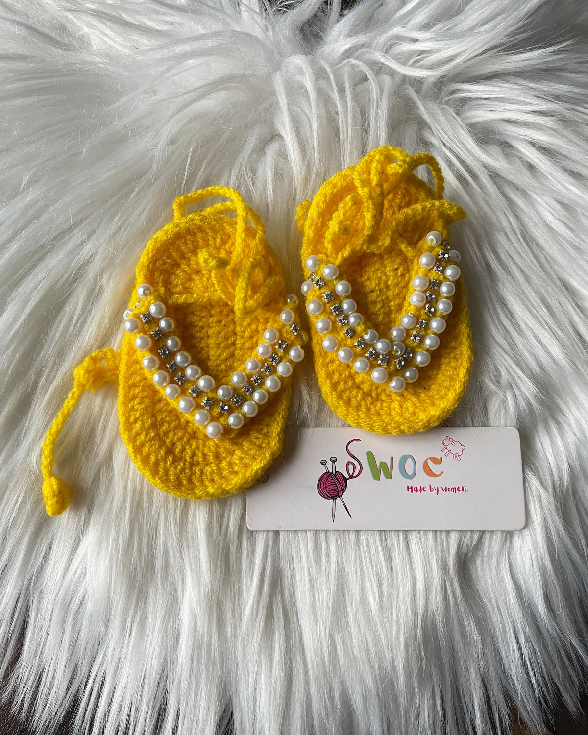 Yellow Beaded Sandals