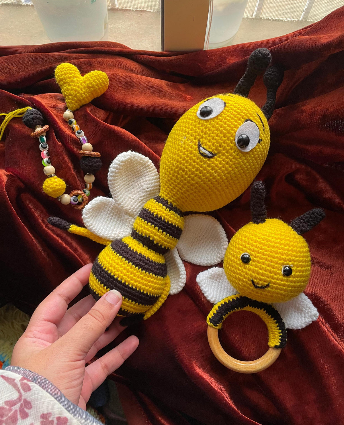 Bee Rattle Toy -3pc