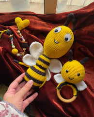Bee Rattle Toy -3pc
