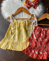 Lemon Peplum -2pc