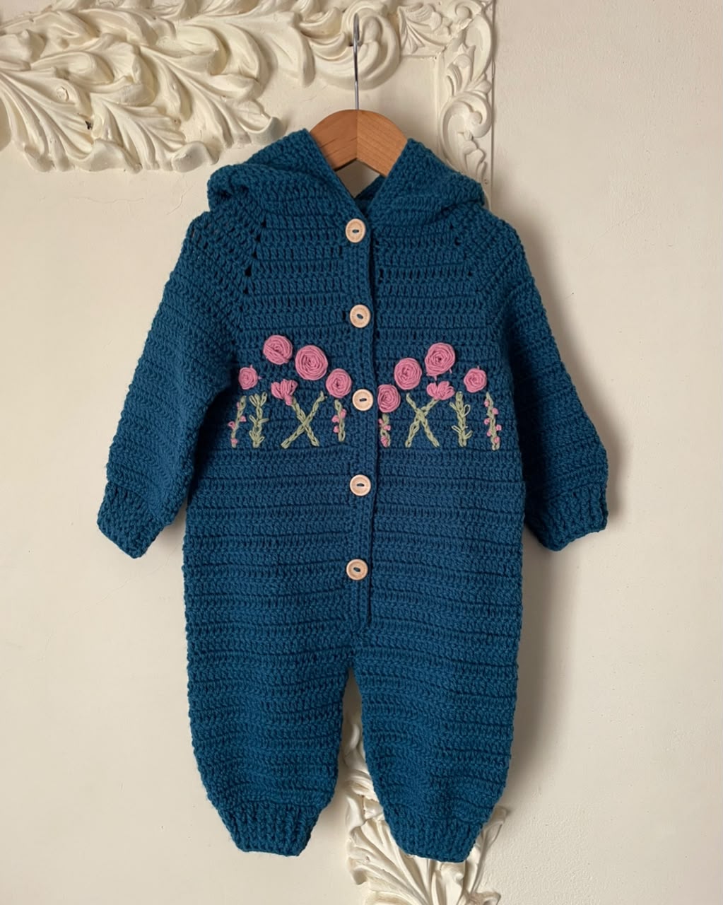 Rose Hood Romper -1pc