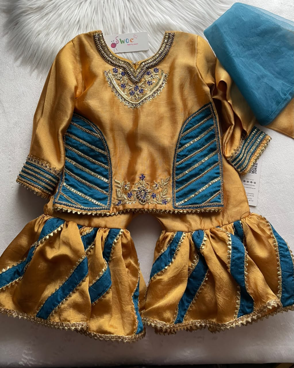 Teal Chatapatti -3pc
