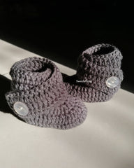 Side Button Grey Boots