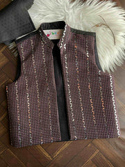 Black Vogue Waistcoat -1pc