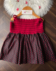 Maroon Crochet Dress -2pc