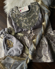 Rukhsati -4pc Grey