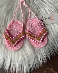 Pink Lace Sandals