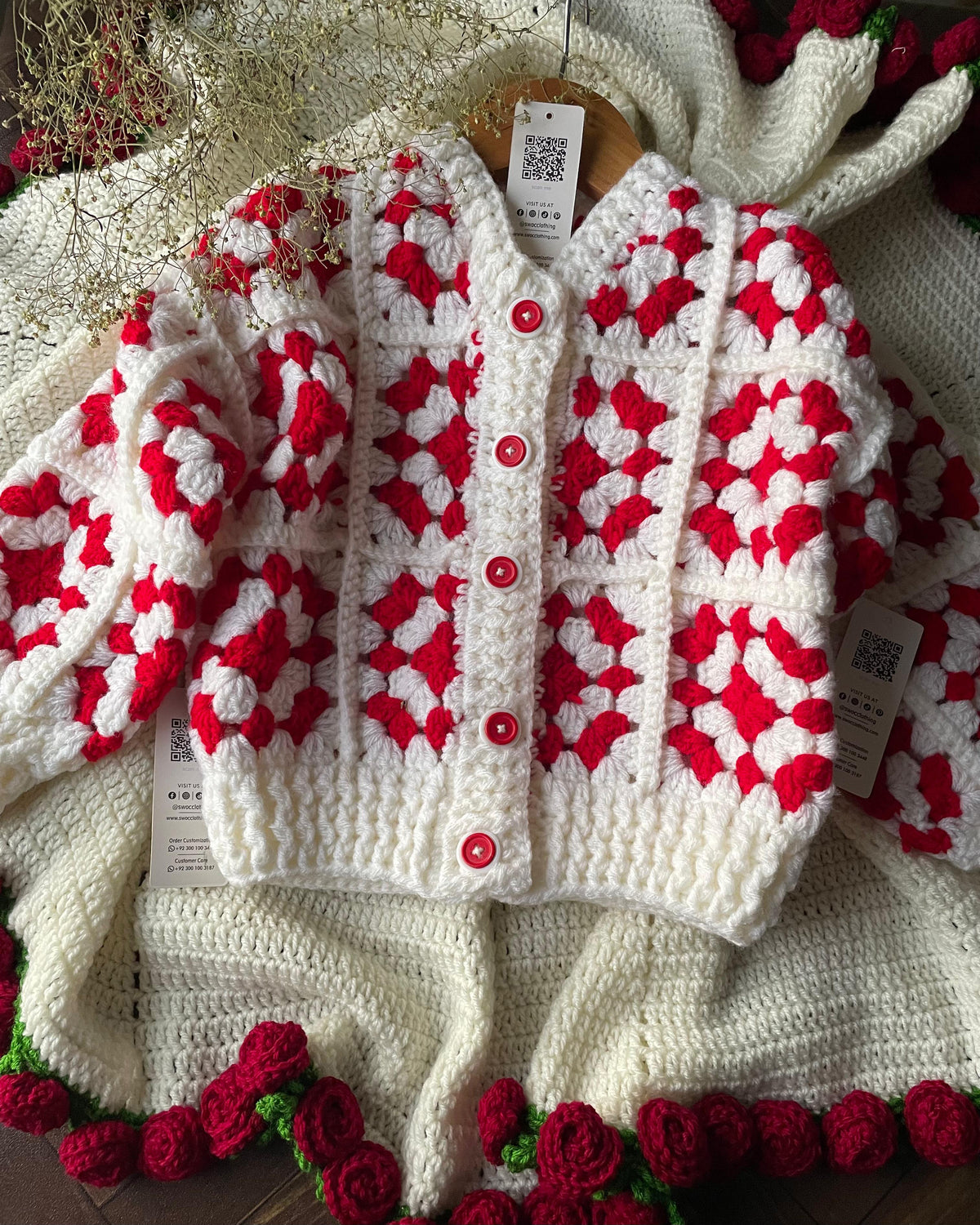 Red Granny Sweater -1pc