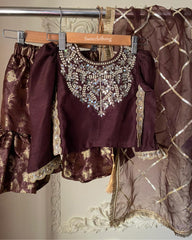 Rukhsati -4pc Brown