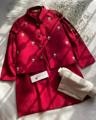 Maroon Dahlia Waistcoat -1pc