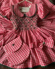 Red Checkered Couture -3pc