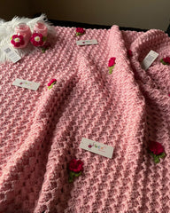 Pink Petals Blanket -1pc