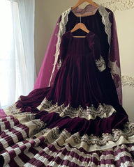 Burgundy Velvet -3pc