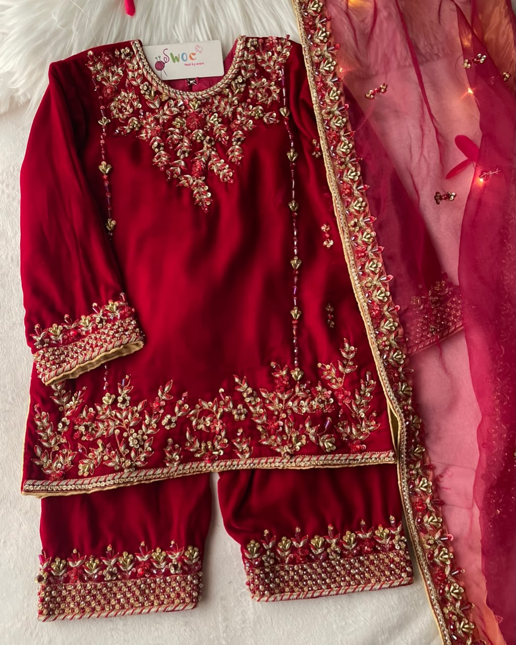 Surkh Makhmal -3pc
